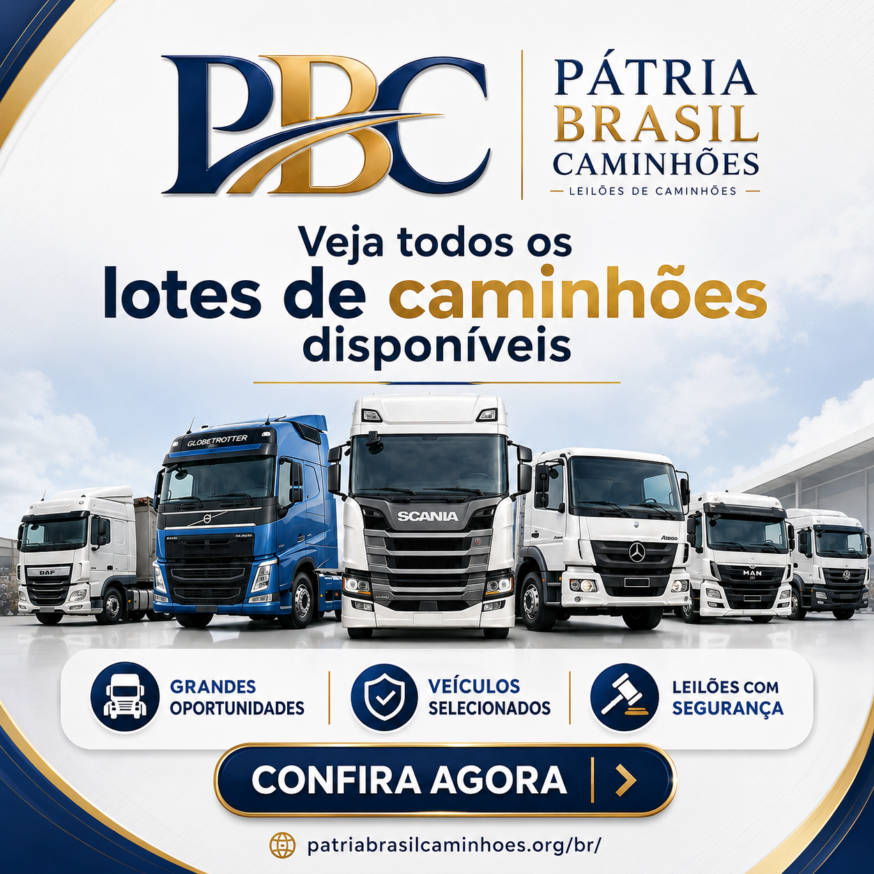 LEILÂO DE CAMINHÕES PREVISTO - 01/09/2026